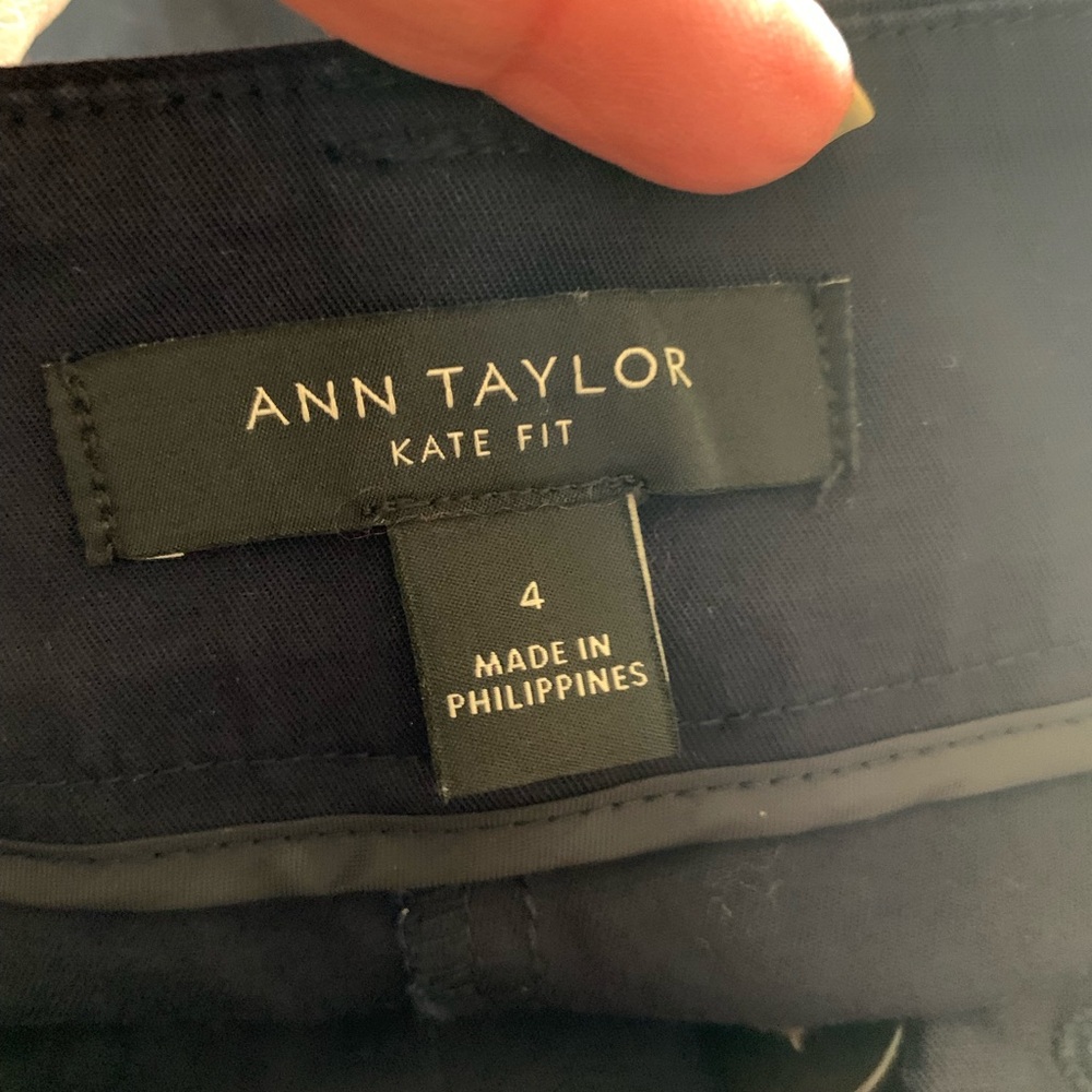 Ann Taylor Kate fit pants navy blue size 4 - Picture 4 of 10